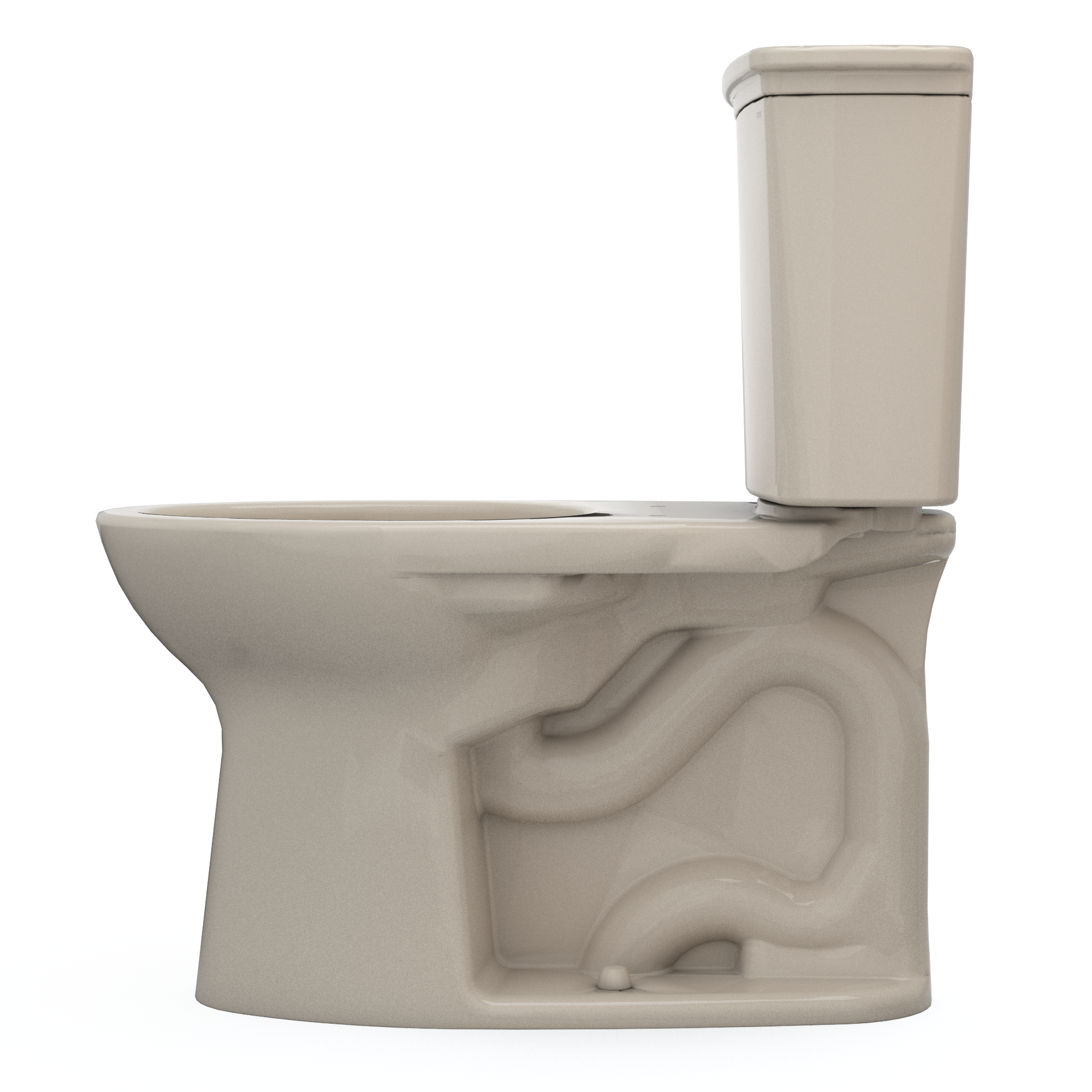 TOTO CST786CEFG#03 Drake Transitional Two-Piece Elongated 1.28 Gpf Universal Height Tornado Flush Toilet With Cefiontect - Bone