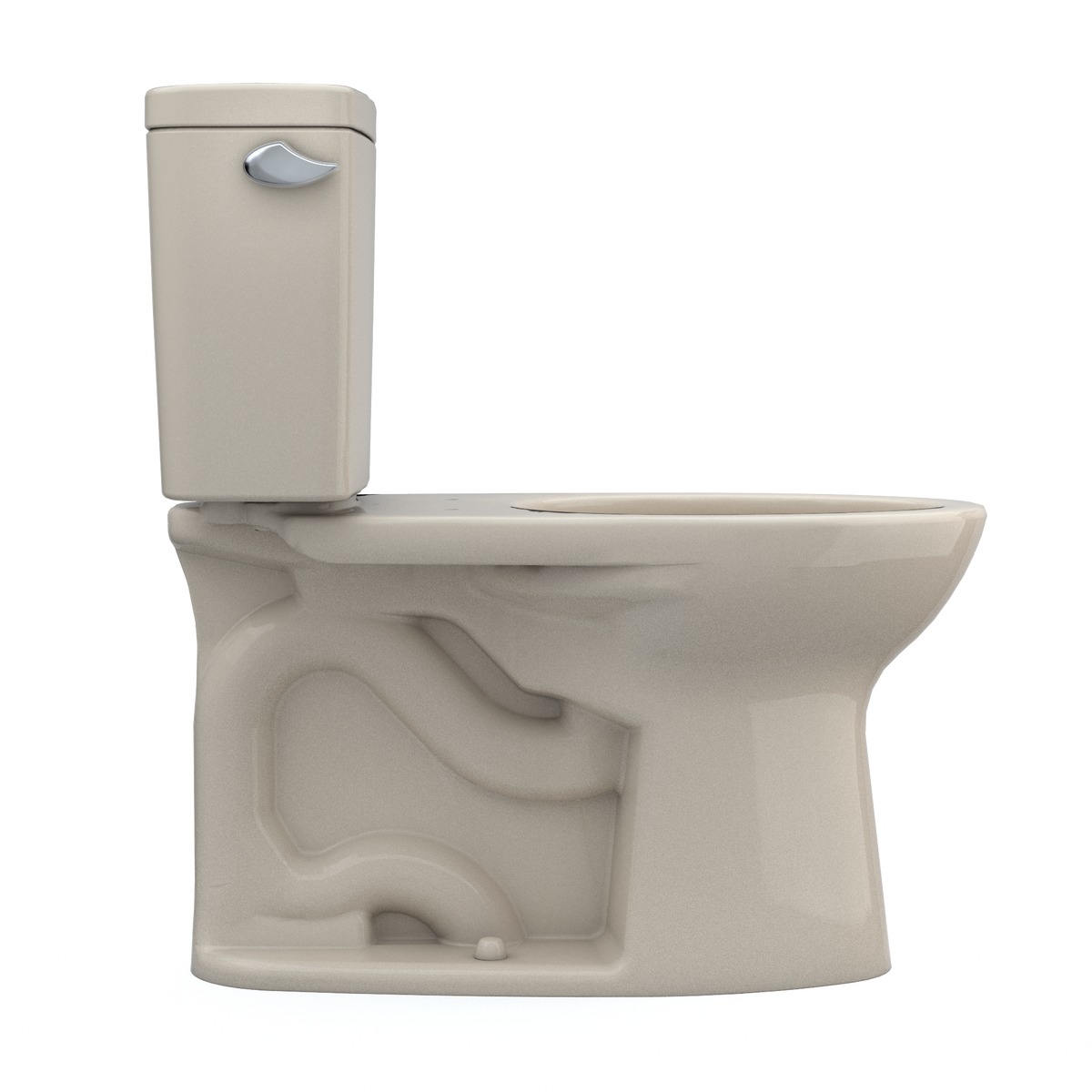 TOTO CST776CEFG#03 Drake Two-Piece Elongated 1.28 Gpf Universal Height Tornado Flush Toilet With Cefiontect - Bone