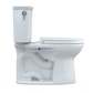 TOTO MS786124CEFG#01 Drake Transitional Two-Piece Elongated 1.28 GPF Universal Height TORNADO FLUSH Toilet with CEFIONTECT and SoftClose Seat , Cotton White