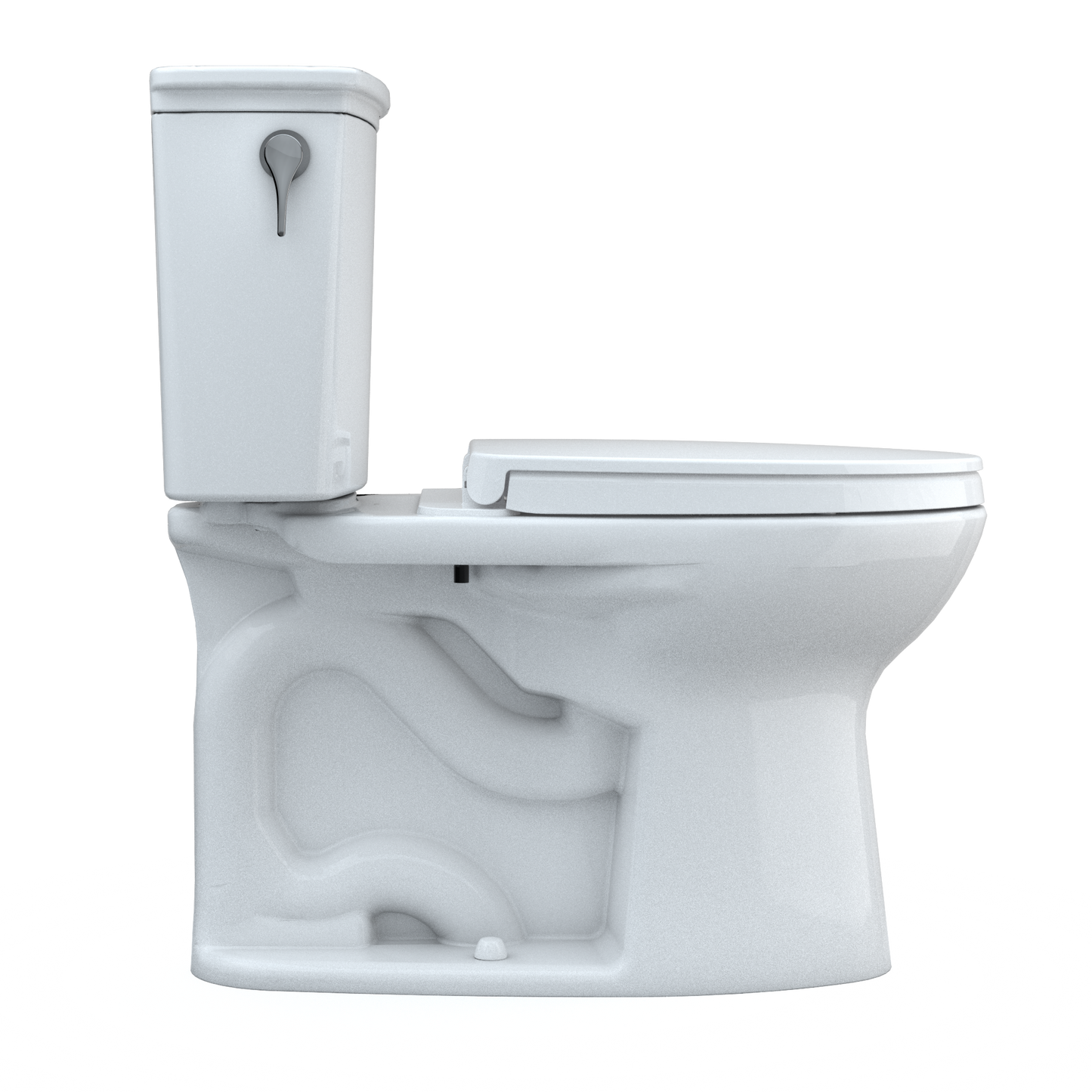 TOTO MS786124CEFG#01 Drake Transitional Two-Piece Elongated 1.28 Gpf Universal Height Tornado Flush Toilet With Cefiontect And Softclose Seat - Cotton White