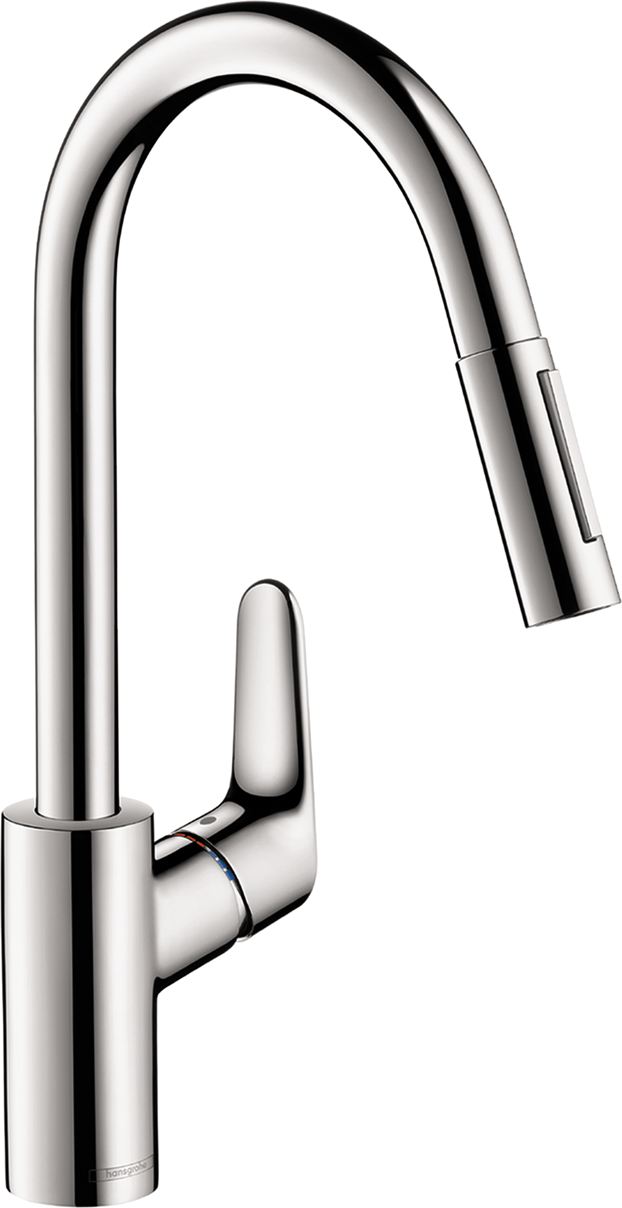 HANSGROHE 04920000 Focus Higharc Kitchen Faucet, 2-Spray Pull-Down, 1.5 GPM - Chrome