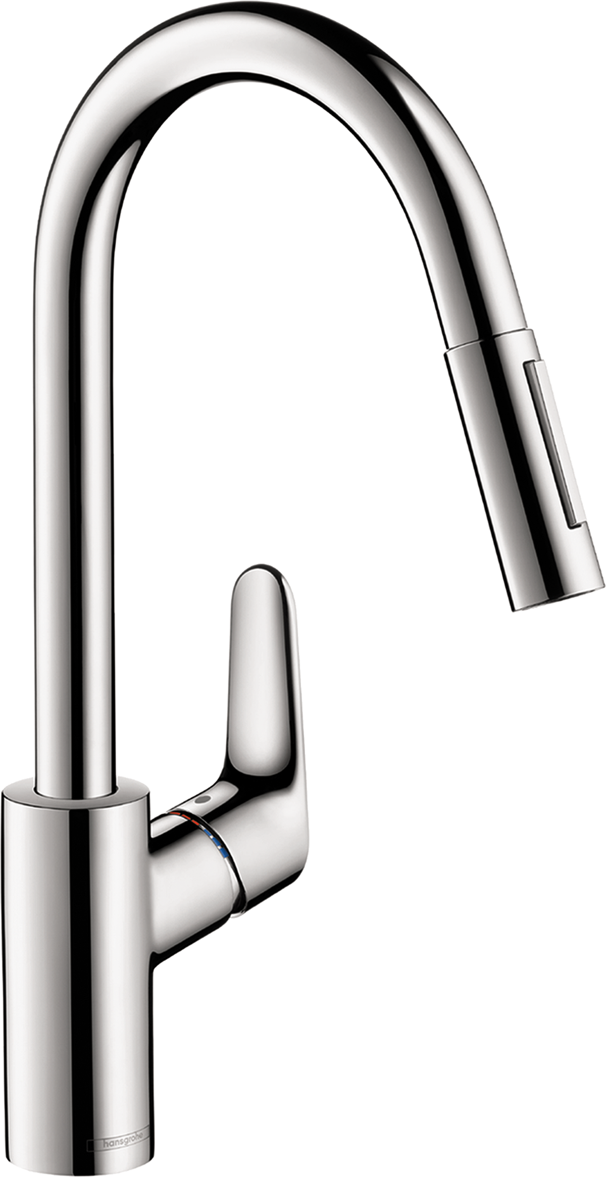 HANSGROHE 04920000 Focus Higharc Kitchen Faucet, 2-Spray Pull-Down, 1.5 GPM - Chrome