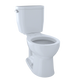 TOTO CST243EF#01 Entrada Two-Piece Round 1.28 GPF Universal Height Toilet , Cotton White