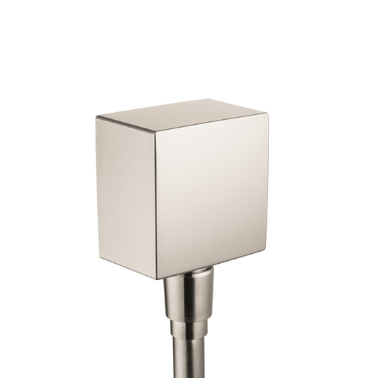 AXOR 36732821 ShowerSolutions Wall Outlet Square with Check Valves - Brushed Nickel