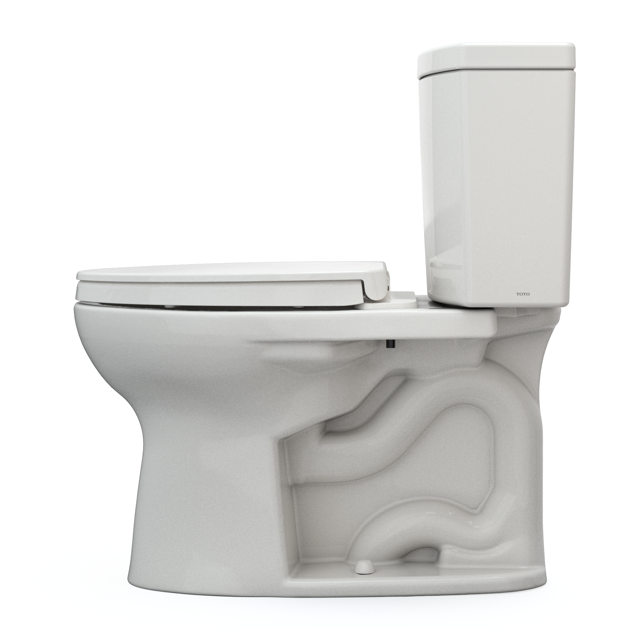 TOTO MS454124CUFG#11 Drake Ii 1G Two-Piece Elongated 1.0 Gpf Universal Height Toilet With Cefiontect And Ss124 Softclose Seat - Colonial White