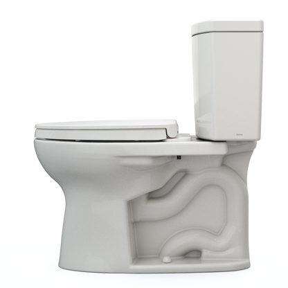 TOTO MS454124CUFG#11 Drake Ii 1G Two-Piece Elongated 1.0 Gpf Universal Height Toilet With Cefiontect And Ss124 Softclose Seat - Colonial White
