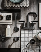 MOEN 6150BL Gibson Two-Handle Centerset Bathroom Sink Faucet - Matte Black