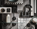 MOEN 6150BL Gibson Two-Handle Centerset Bathroom Sink Faucet - Matte Black