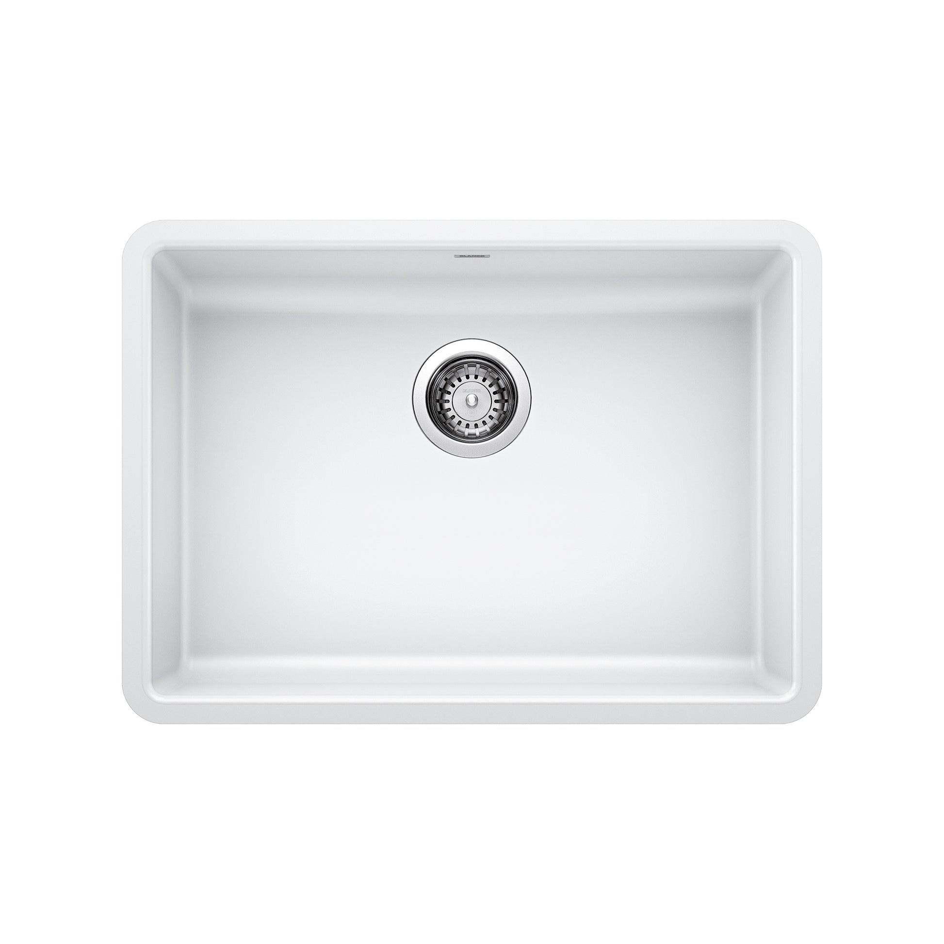 BLANCO 442542 Precis Precis SILGRANIT 25" ADA Single Bowl Undermount Kitchen Sink - White in White