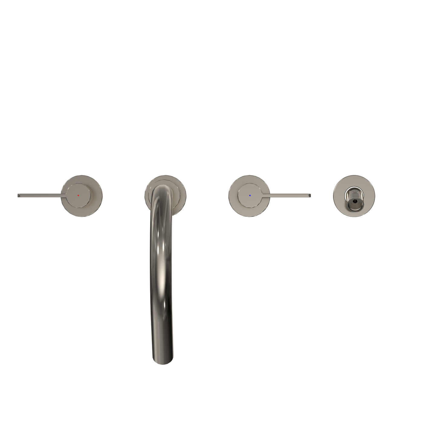 TOTO TBG11202UA#PN Gf Two Lever Handle Deck-Mount Roman Tub Filler Trim With Handshower - Polished Nickel