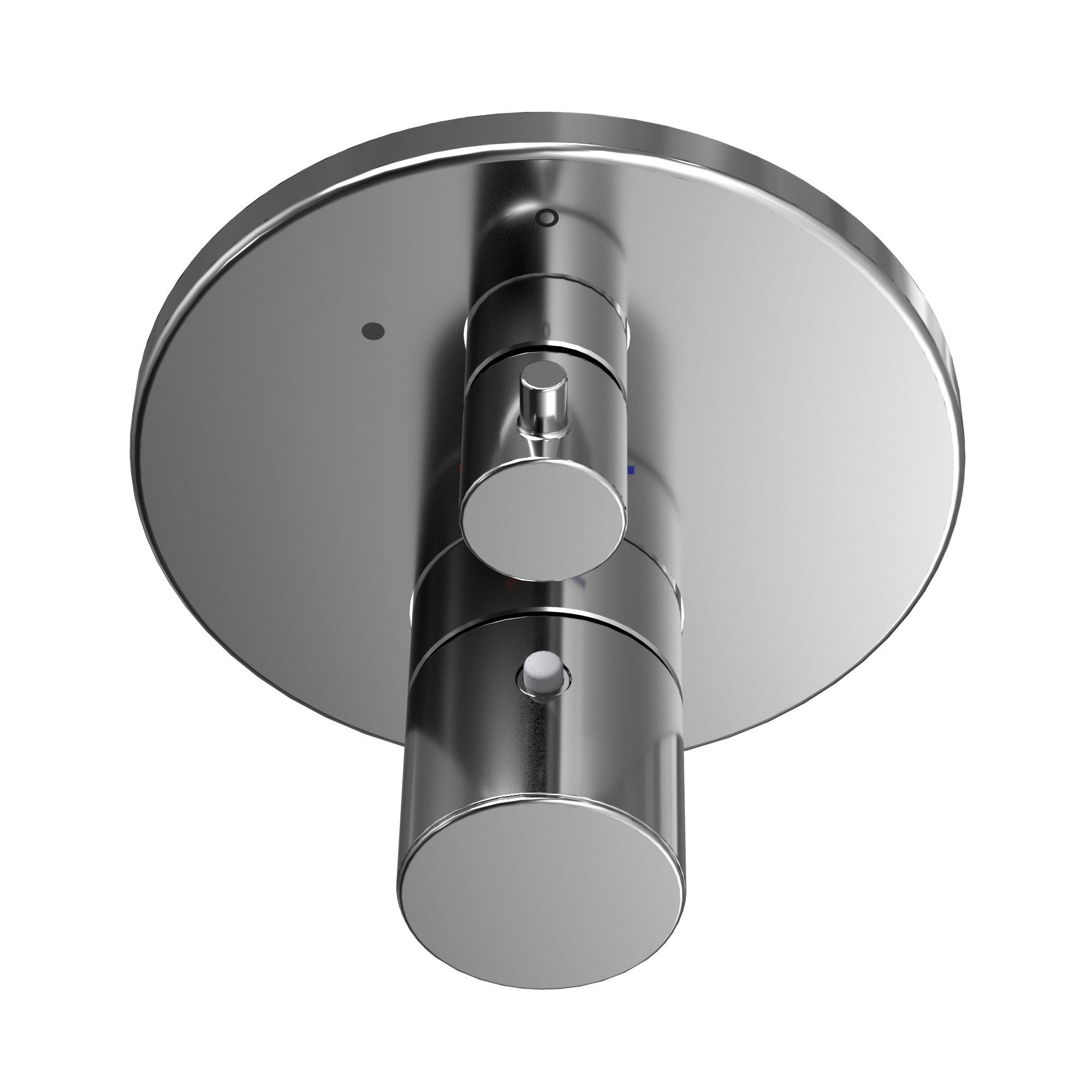 TOTO TBV01407U#CP Round Thermostatic Mixing Valve With Volume Control Shower Trim - Polished Chrome