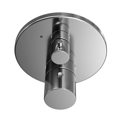 TOTO TBV01407U#CP Round Thermostatic Mixing Valve With Volume Control Shower Trim - Polished Chrome