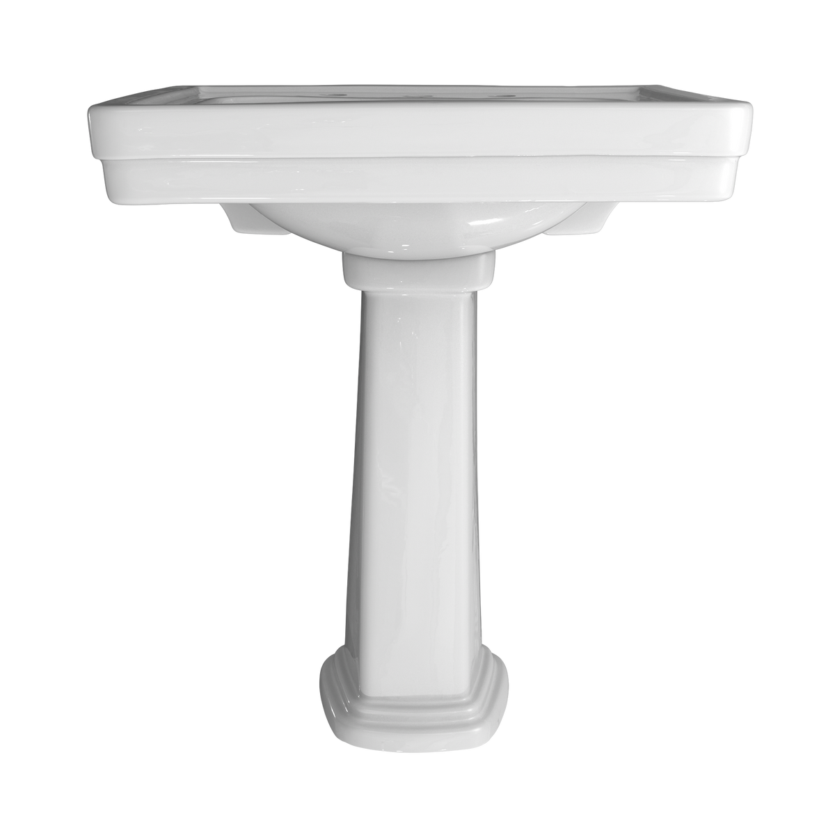 TOTO LPT530.8N#01 Promenade 27-1/2" X 22-1/4" Rectangular Pedestal Bathroom Sink For 8 Inch Center Faucets - Cotton White