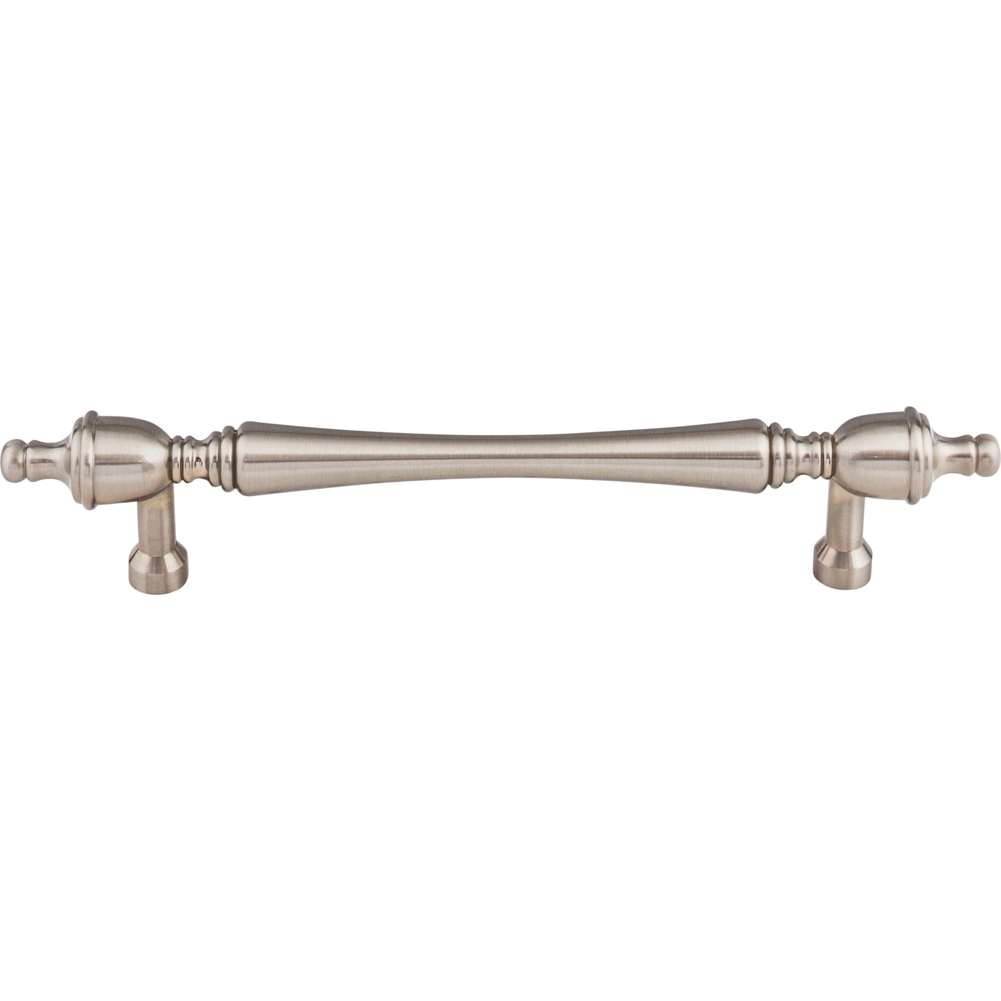 TOP KNOBS M819-7 Somerset Finial 7" Center to Center Bar Pull - Brushed Satin Nickel