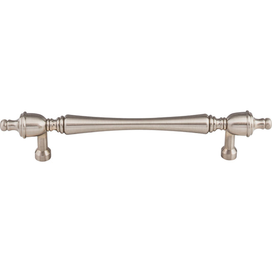 TOP KNOBS M819-7 Somerset Finial 7" Center to Center Bar Pull - Brushed Satin Nickel