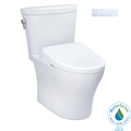 TOTO MW4484736CEMFGNA#01 Washlet+ Aquia Iv Arc Two-Piece Elongated Dual Flush 1.28 And 0.9 Gpf Toilet With Auto Flush S7A Contemporary Bidet Seat - Cotton White