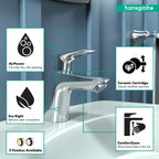 HANSGROHE 71070001 Logis Single-Hole Faucet 70 with Pop-Up Drain, 1.2 GPM - Chrome