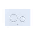 TOTO YT930#WH Dual Flush Round Push Button Plate For Select Duofit In-Wall Tank Unit - White Matte