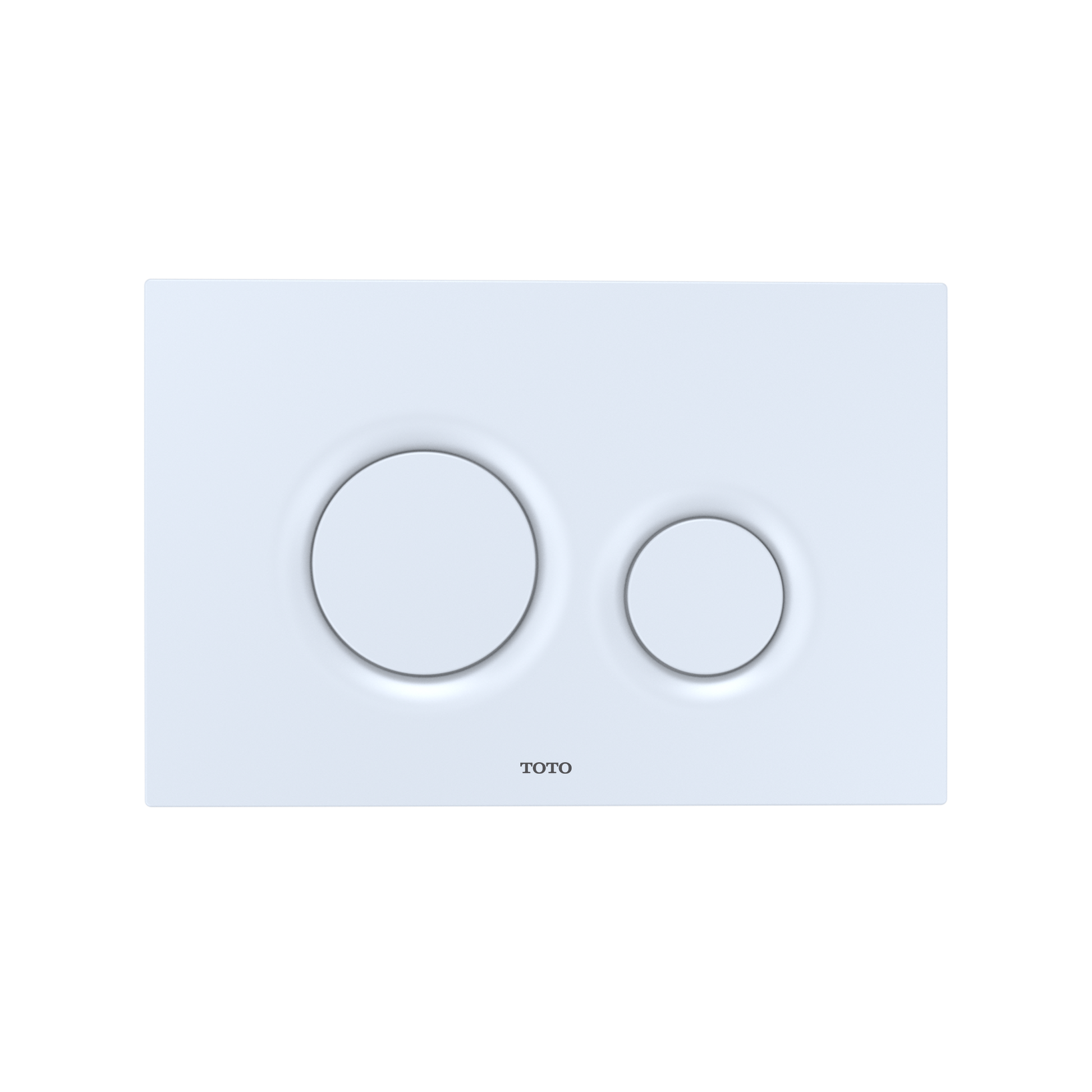 TOTO YT930#WH Dual Flush Round Push Button Plate For Select Duofit In-Wall Tank Unit - White Matte