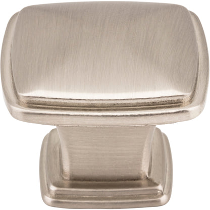JEFFREY ALEXANDER 1091SN Milan 1 1-1/4" Length Square Knob - Satin Nickel
