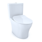 TOTO MS446234CEMFGN#01 Aquia IV Two-Piece Elongated Dual Flush 1.28 and 0.9 GPF Toilet with CEFIONTECT and SoftClose Seat , Cotton White