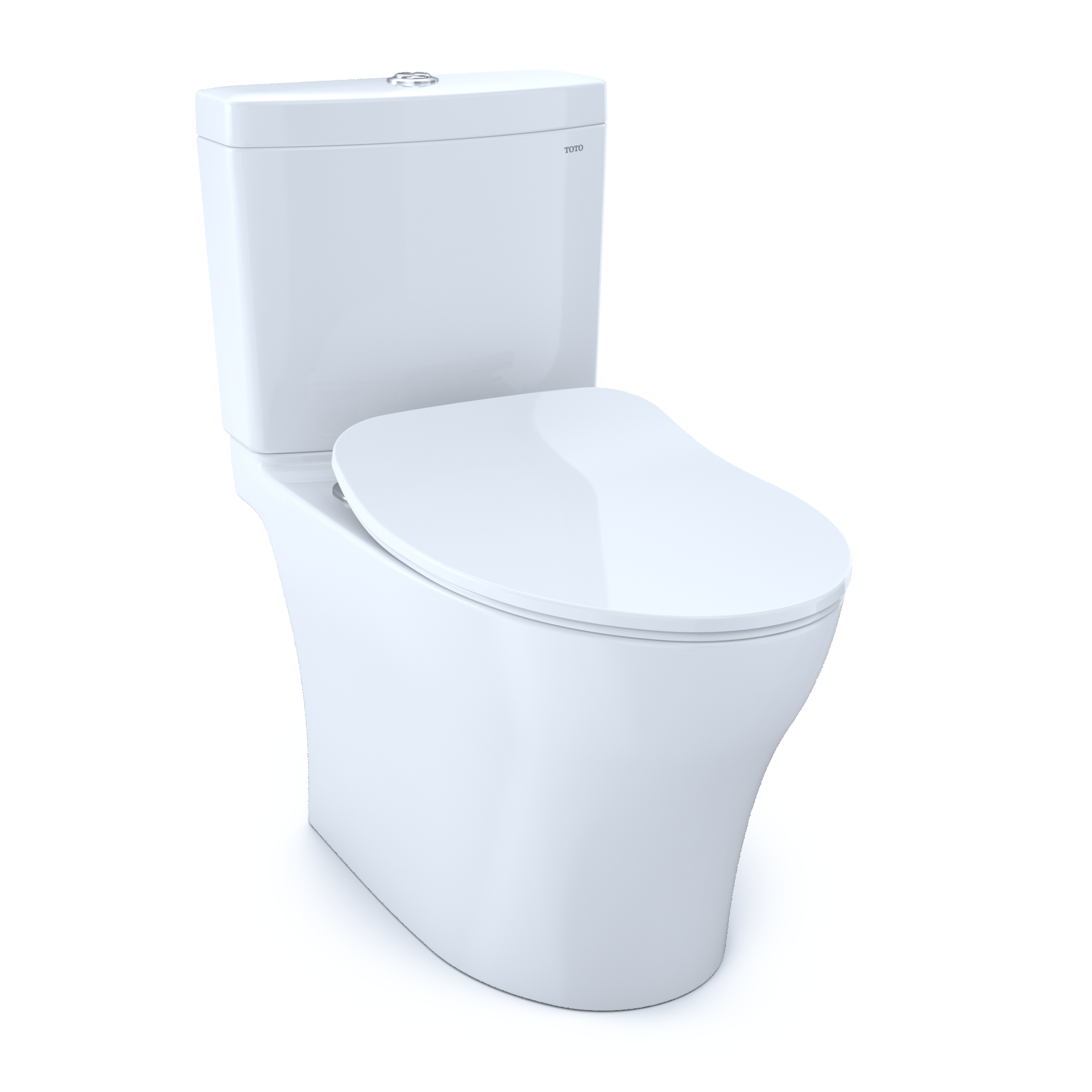 TOTO MS446234CEMGN#01 Aquia Iv Two-Piece Elongated Dual Flush 1.28 And 0.9 Gpf Toilet With Cefiontect And Softclose Seat - Cotton White