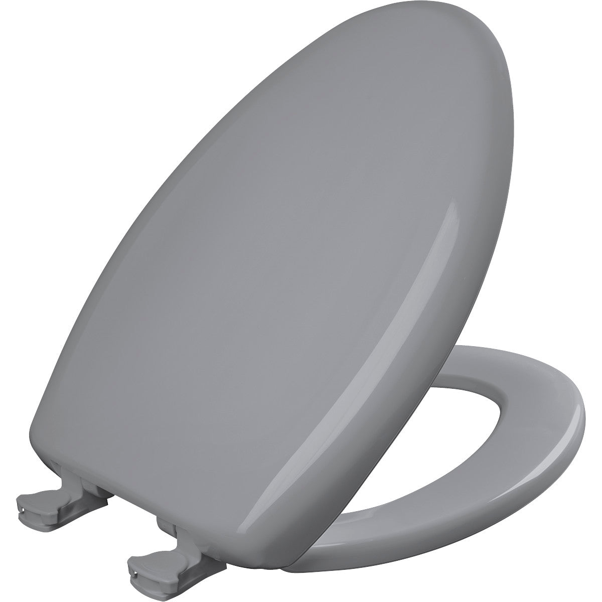 Bemis Elongated Plastic Toilet Seat in Country Grey with STA-TITE Seat Fastening System, Easy•Clean and  Whisper•Close Hinge