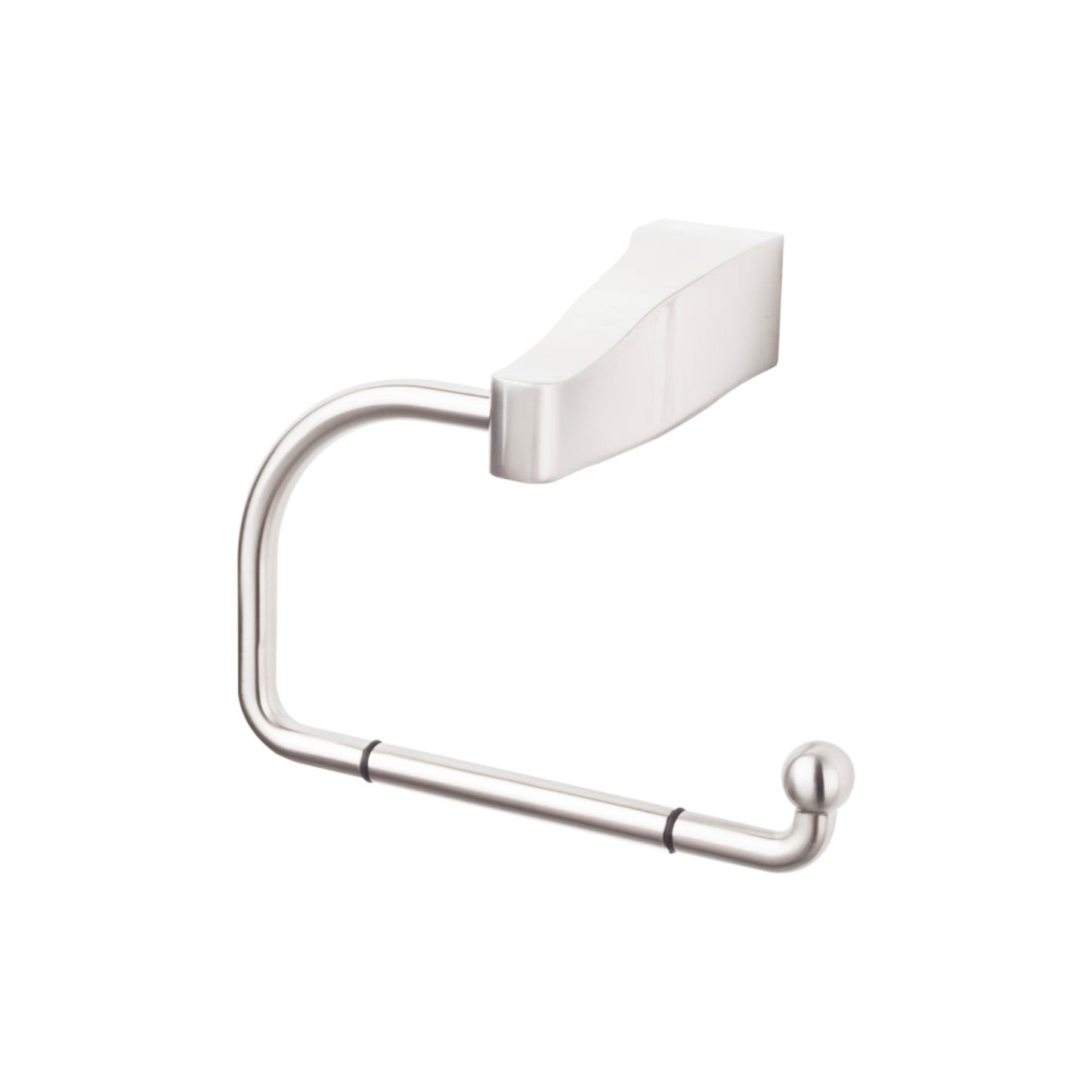 TOP KNOBS AQ4BSN Aqua Wall Mounted Toilet Paper Holder - Brushed Satin Nickel