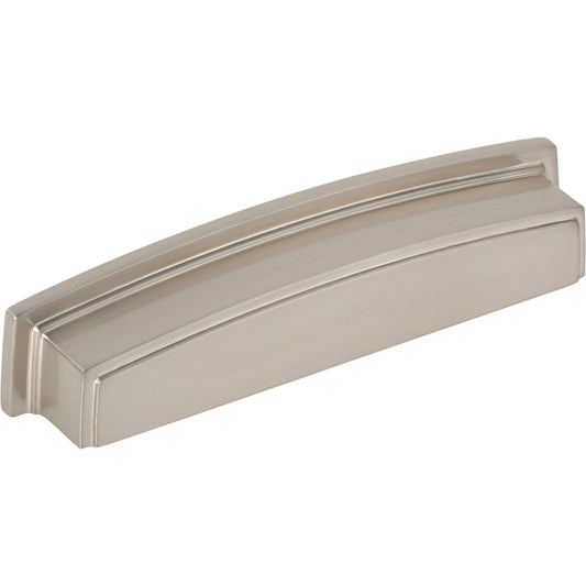 JEFFREY ALEXANDER 141-128SN Renzo 128 mm Center-to-Center Cup/Bin Pull - Satin Nickel