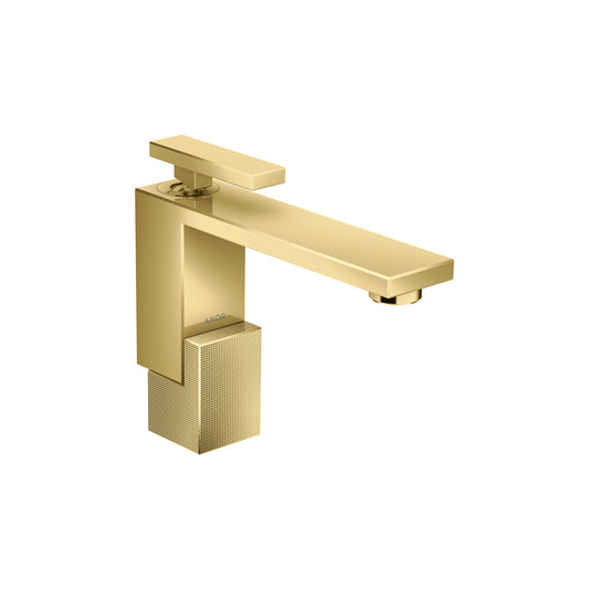 AXOR Edge Single-Hole Faucet 130 - Diamond Cut, 1.2 GPM in Polished Gold Optic
