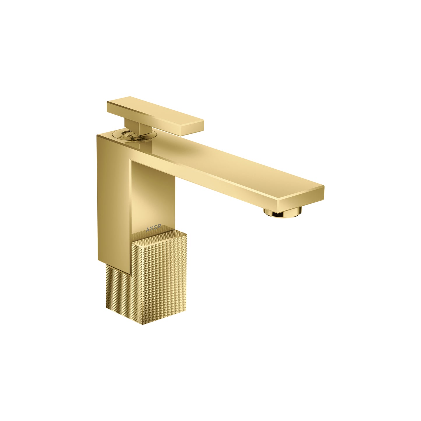 AXOR 46011991 Edge Single-Hole Faucet 130 - Diamond Cut, 1.2 GPM - Polished Gold Optic