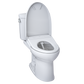 TOTO MW4544736CEFGA#01 WASHLET+ Drake II Two-Piece Elongated 1.28 GPF Toilet with Auto Flush WASHLET+ S7A Contemporary Bidet Seat , Cotton White