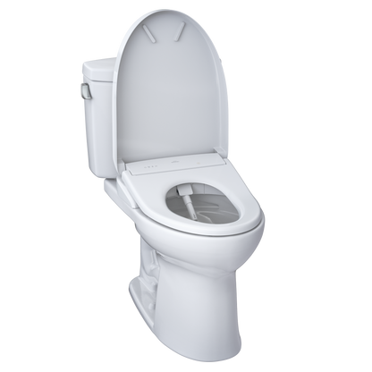 TOTO MW4544736CEFG#01 Washlet+ Drake Ii Two-Piece Elongated 1.28 Gpf Toilet And Washlet+ S7A Contemporary Bidet Seat - Cotton White
