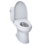 TOTO MW4544726CEFG#01 Washlet+ Drake Ii Two-Piece Elongated 1.28 Gpf Toilet And Washlet+ S7 Contemporary Bidet Seat - Cotton White
