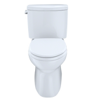 TOTO CST474CEFG#01 Vespin II Two-Piece Elongated 1.28 GPF Universal Height Skirted Design Toilet with CEFIONTECT , Cotton White