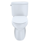 TOTO CST474CEFRG#01 Vespin II Two-Piece Elongated 1.28 GPF Universal Height Skirted Toilet with CEFIONTECT and Right-Hand Trip Lever , Cotton White