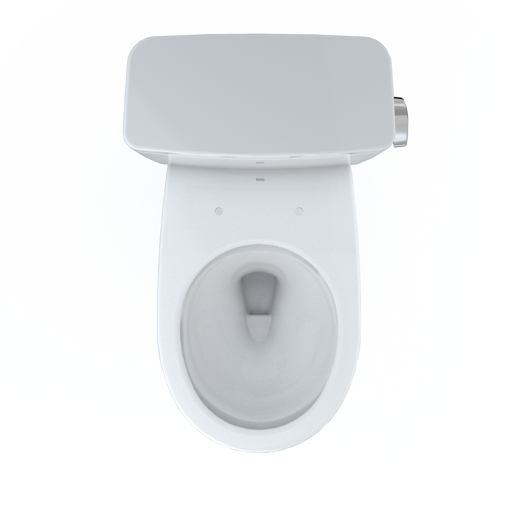 TOTO CST775CEFRG#01 Drake Two-Piece Round 1.28 Gpf Universal Height Tornado Flush Toilet With Cefiontect - Cotton White
