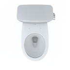 TOTO CST775CEFRG#01 Drake Two-Piece Round 1.28 Gpf Universal Height Tornado Flush Toilet With Cefiontect - Cotton White