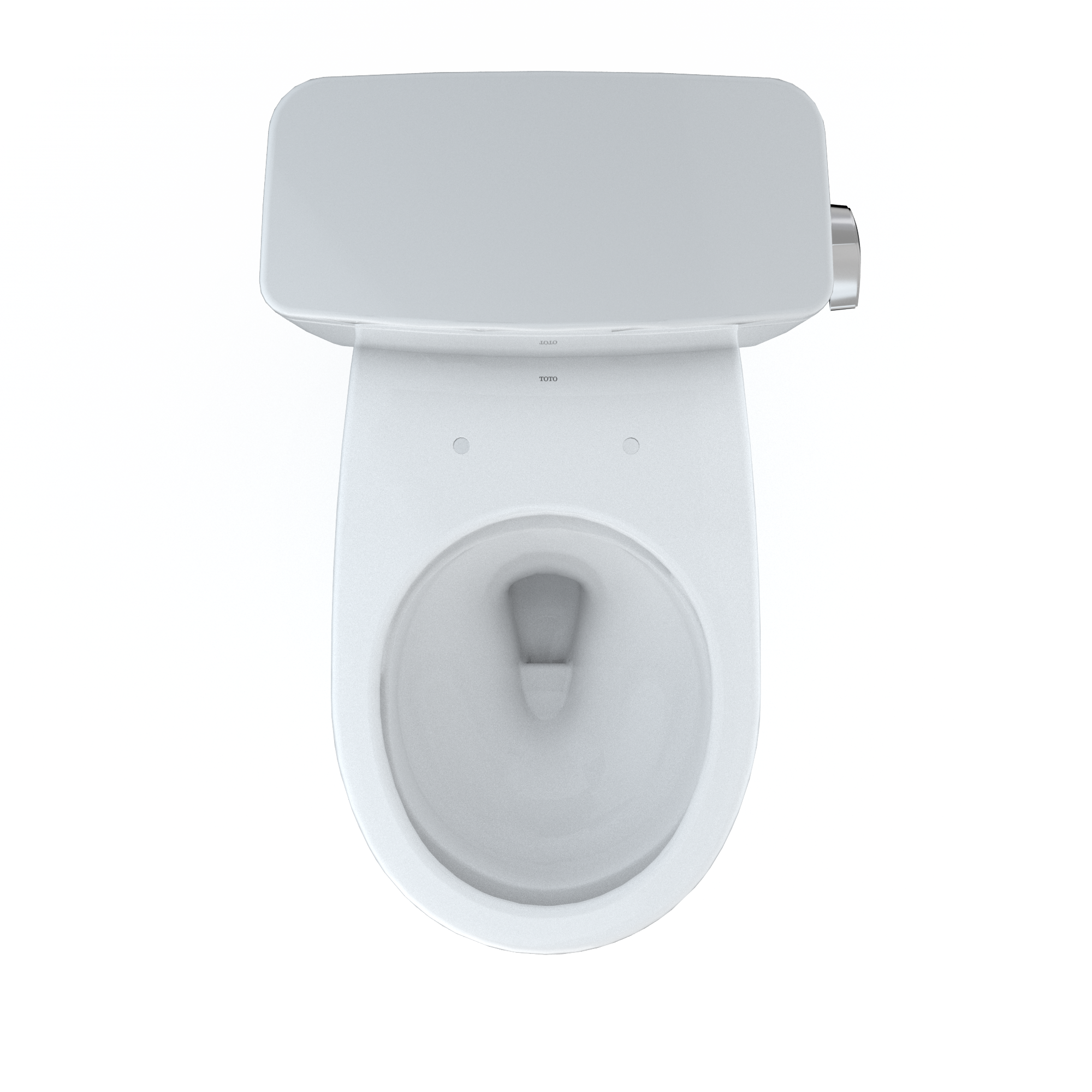 TOTO CST775CEFRG#01 Drake Two-Piece Round 1.28 Gpf Universal Height Tornado Flush Toilet With Cefiontect - Cotton White