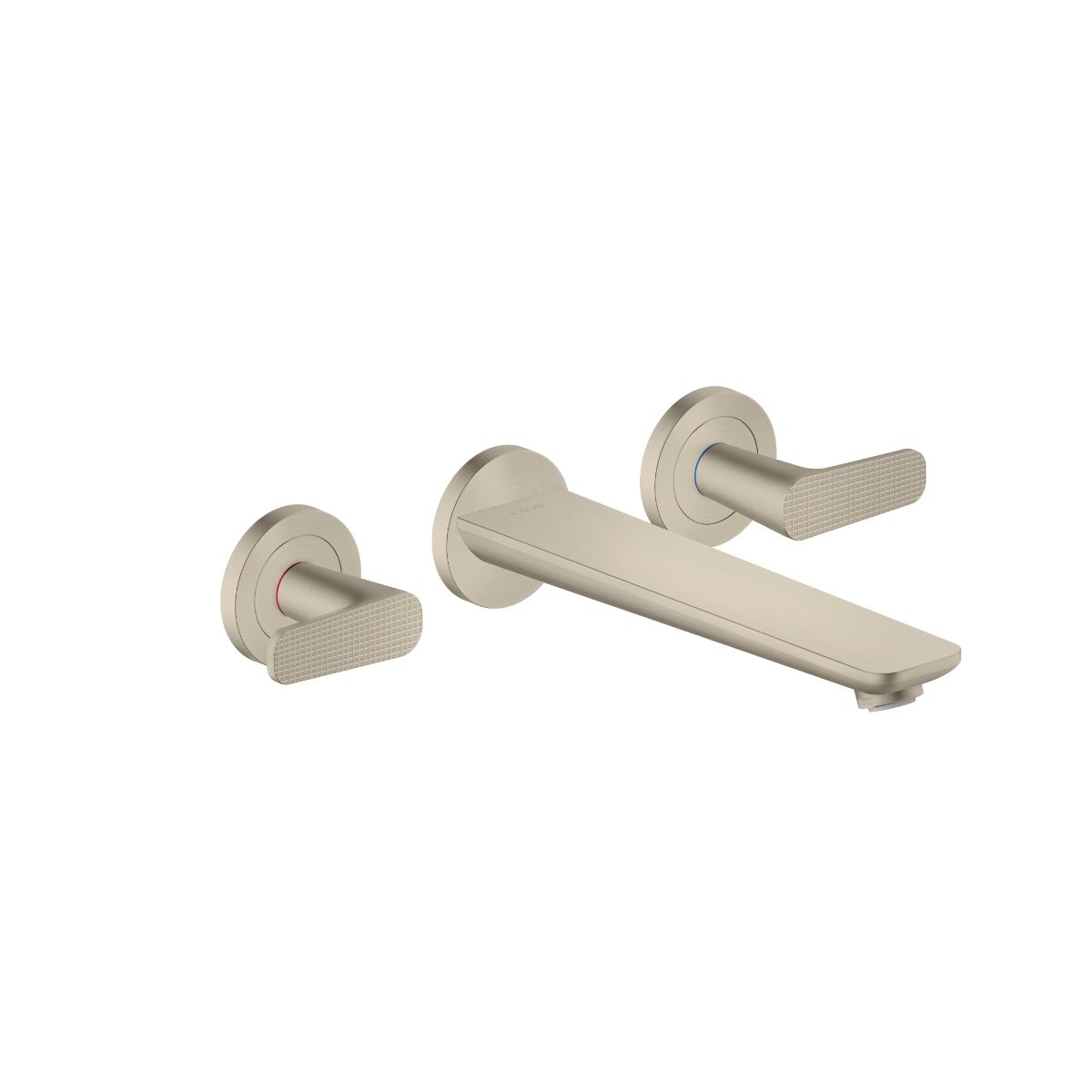 AXOR 49483821 Citterio C 3-Hole Wall-Mounted Tub Filler- Cubic Cut - Brushed Nickel