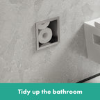 HANSGROHE 56058800 XtraStoris Original Recessed Toilet Paper Holder with Storage & Tileable Door - Brushed Stainless Steel