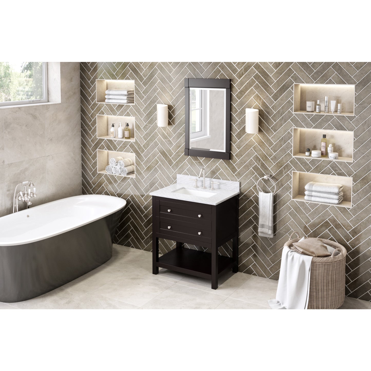 JEFFREY ALEXANDER VN2AST-30-ES-NT 30" Espresso Astoria Vanity , Espresso