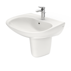 TOTO LHT242G#11 Prominence Oval Wall-Mount Bathroom Sink With Cefiontect And Shroud For Single Hole Faucets - Colonial White