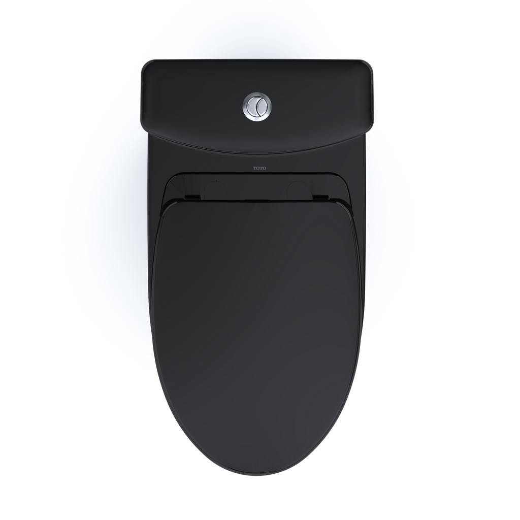 TOTO MS446124CEMFN#51 Aquia Iv Two-Piece Elongated Dual Flush 1.28 And 0.9 Gpf Universal Height Toilet - Ebony