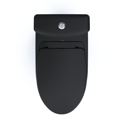 TOTO MS446124CEMFN#51 Aquia Iv Two-Piece Elongated Dual Flush 1.28 And 0.9 Gpf Universal Height Toilet - Ebony