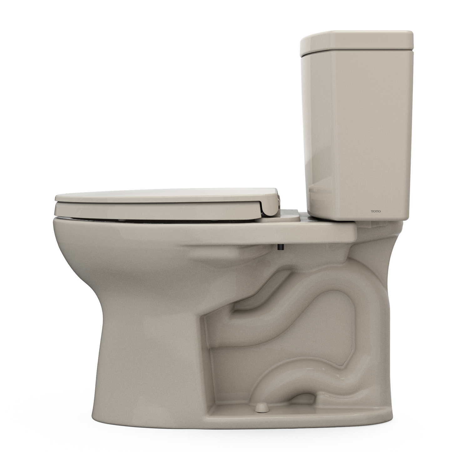 TOTO MS454124CUFG#03 Drake II 1G Two-Piece Elongated 1.0 GPF Universal Height Toilet with CEFIONTECT and SS124 SoftClose Seat , Bone