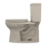 TOTO MS454124CUFG#03 Drake Ii 1G Two-Piece Elongated 1.0 Gpf Universal Height Toilet With Cefiontect And Ss124 Softclose Seat - Bone