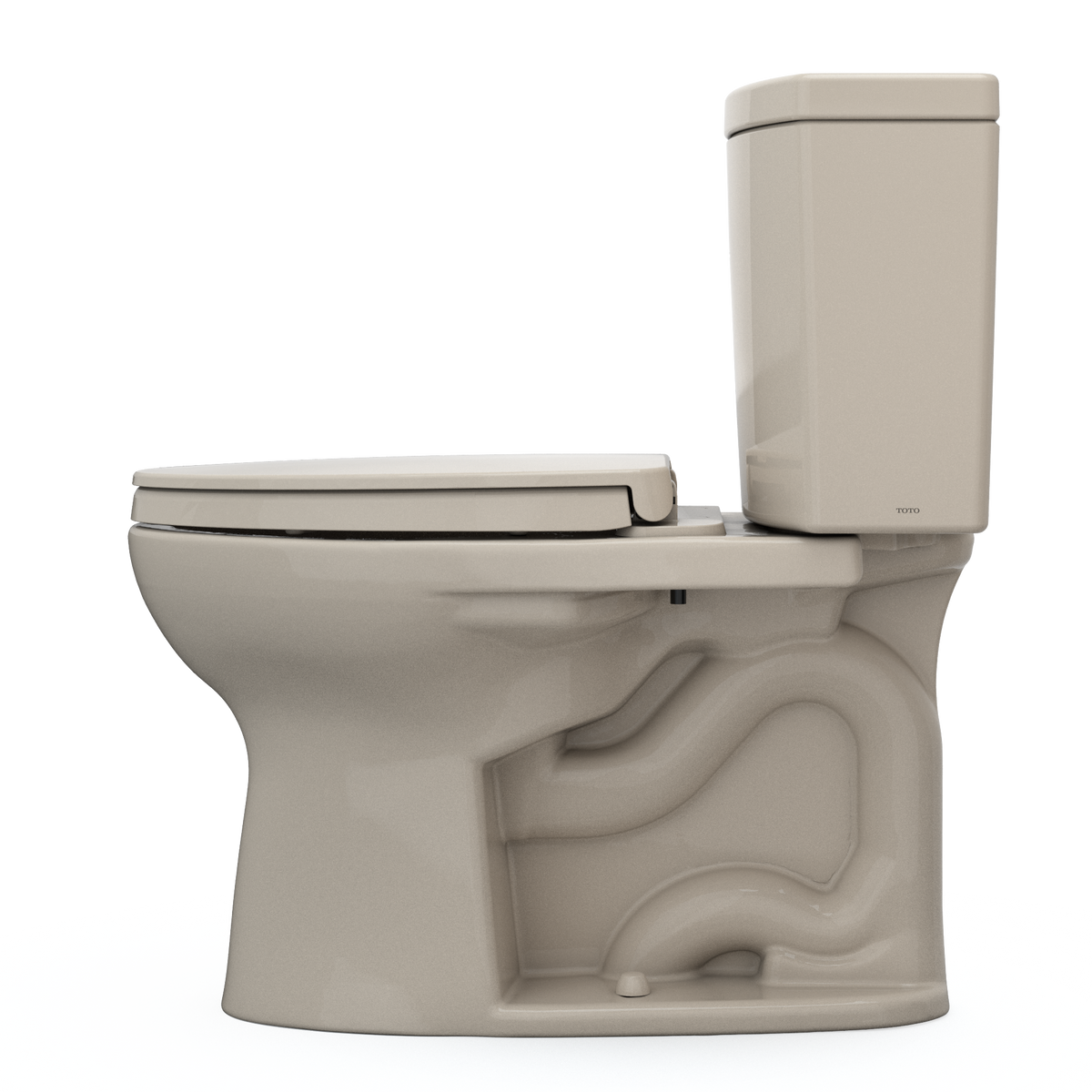 TOTO MS454124CUFG#03 Drake Ii 1G Two-Piece Elongated 1.0 Gpf Universal Height Toilet With Cefiontect And Ss124 Softclose Seat - Bone