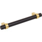 JEFFREY ALEXANDER 5128MBBG Key Grande 128 mm Center-to-Center Bar Pull - Matte Black w/Brushed Gold