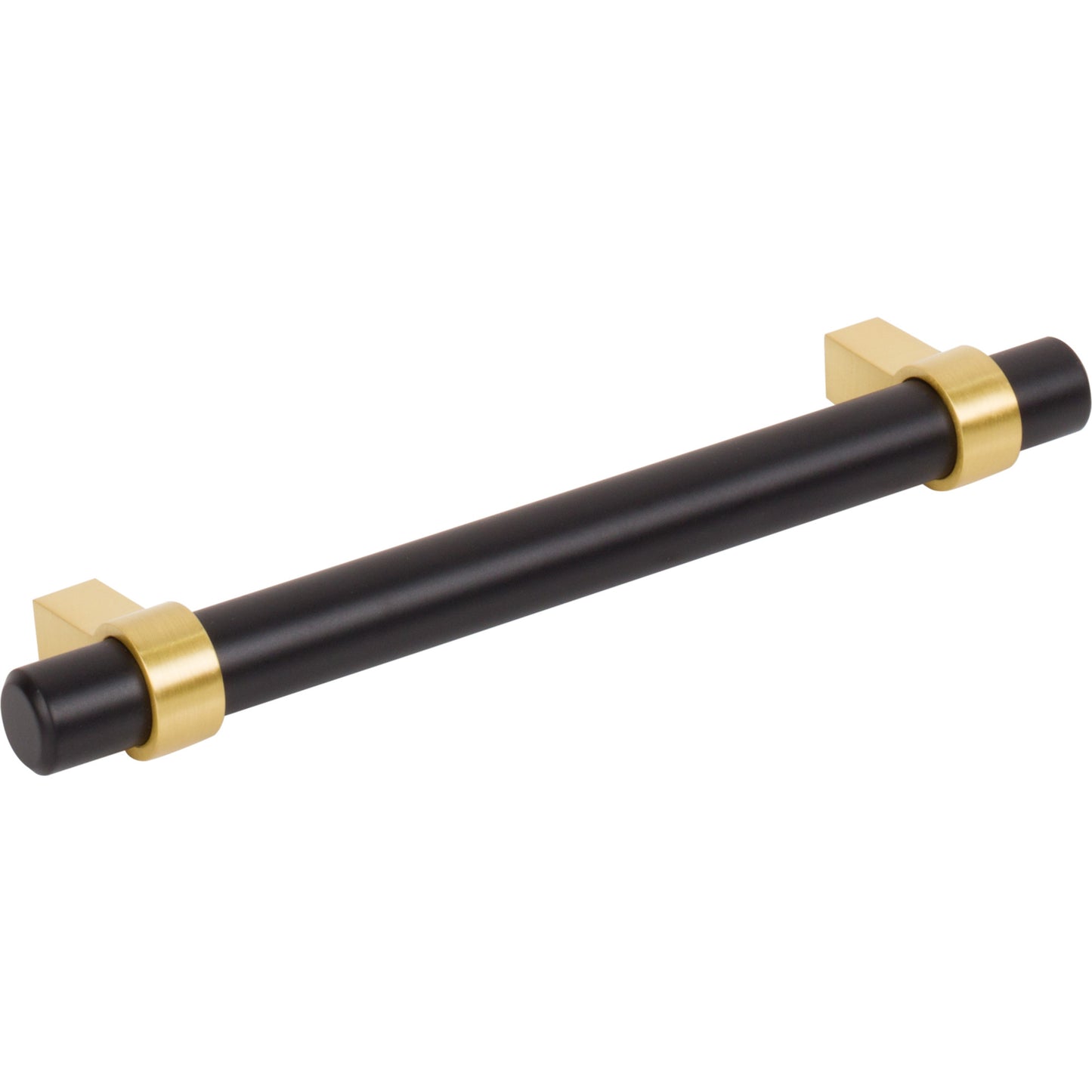 JEFFREY ALEXANDER 5128MBBG Key Grande 128 mm Center-to-Center Bar Pull - Matte Black w/Brushed Gold